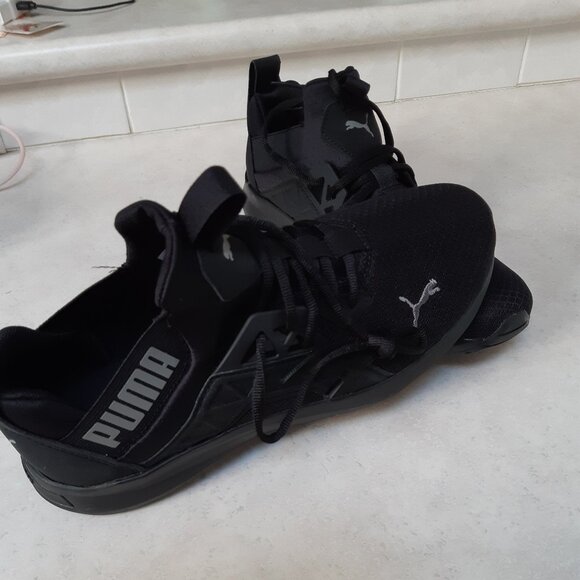 New Puma Black Men's Soft Ride Sneakers Size 9.5 - Picture 2 of 6